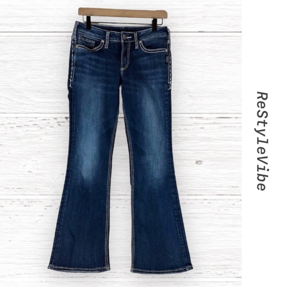SILVER JEANS Women’s Size 28/L31 Denim Suki Bootcut Fit Style Stretch Mid Rise - Picture 1 of 13